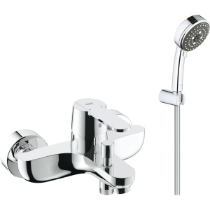 Смеситель для ванны с душем Grohe Get 32887000 с душевым гарнитуром Grohe Vitalio Comfort 26176000 хром