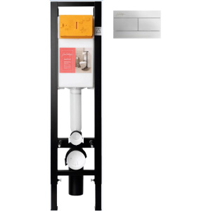 Система инсталляции для унитазов Jacob Delafon E33130RU-NF + Кнопка смыва Jacob Delafon E4316-CP хром глянцевый