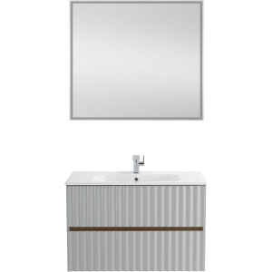 Мебель для ванной Art&Max Elegant 90 светло-серая Мебель для ванной Art&Max Elegant 90 светло-серая