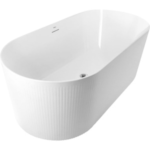 Акриловая ванна BelBagno BB411 170x80 см, отдельностоящая, овальная, со сливом-переливом, с донным клапаном