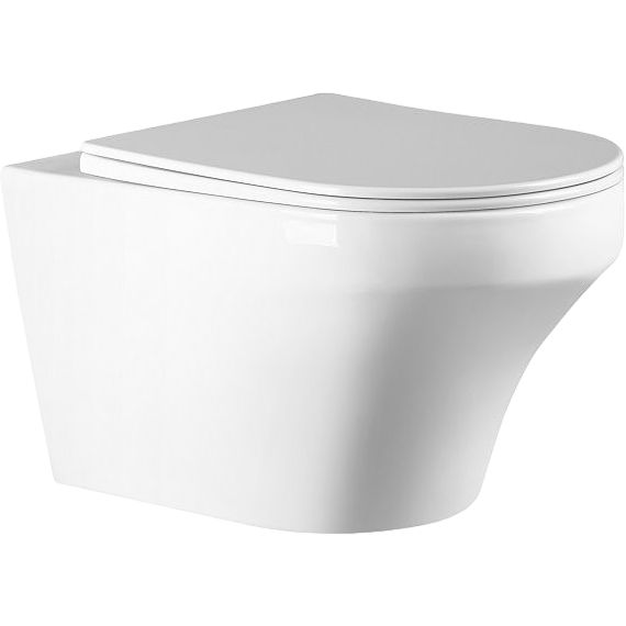 Унитаз подвесной Art&Max Gina AM218CHR/SC с микролифтом, белый Унитаз подвесной Art&Max Gina AM218CHR/SC с микролифтом, белый