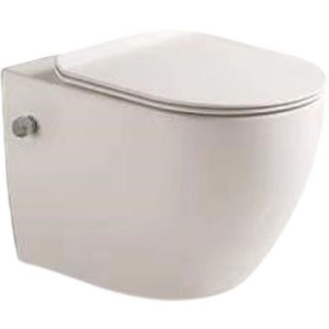 Унитаз подвесной SantiLine SL-5002SM-BD безободковый, с микролифтом