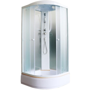 Душевая кабина Parly Effect EFМ921 90х90, со средним поддоном, профиль белый, стекло матовое