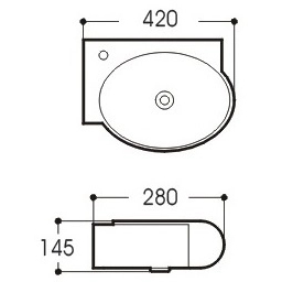 Раковина подвесная Aquatek 45 AQ5303-00 белая