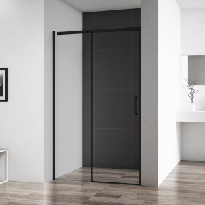 Душевая дверь в нишу BelBagno Acqua BF-1-120-C-NERO черная матовая Душевая дверь в нишу BelBagno Acqua BF-1-120-C-NERO черная матовая