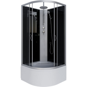 Душевая кабина Niagara Classic NG-2509-14BKT, 100х100 см, без крыши, с тропическим  душем