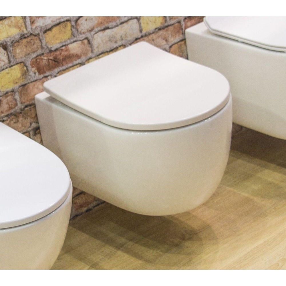 Купить Унитаз подвесной Art&Max Bologna AM211CHR/AM211SC безободковый, с микролифтом, белый в Москве с доставкой Унитаз подвесной Art&Max Bologna AM211CHR/AM211SC безободковый, с микролифтом, белый