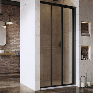 Душевая дверь в нишу Ravak Supernova ASDP3-90 Transparent, 200, профиль черный