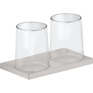 Стакан Keuco Edition 11 11151059000 двойной, никель шлифованный Стакан Keuco Edition 11 11151059000 двойной, никель шлифованный