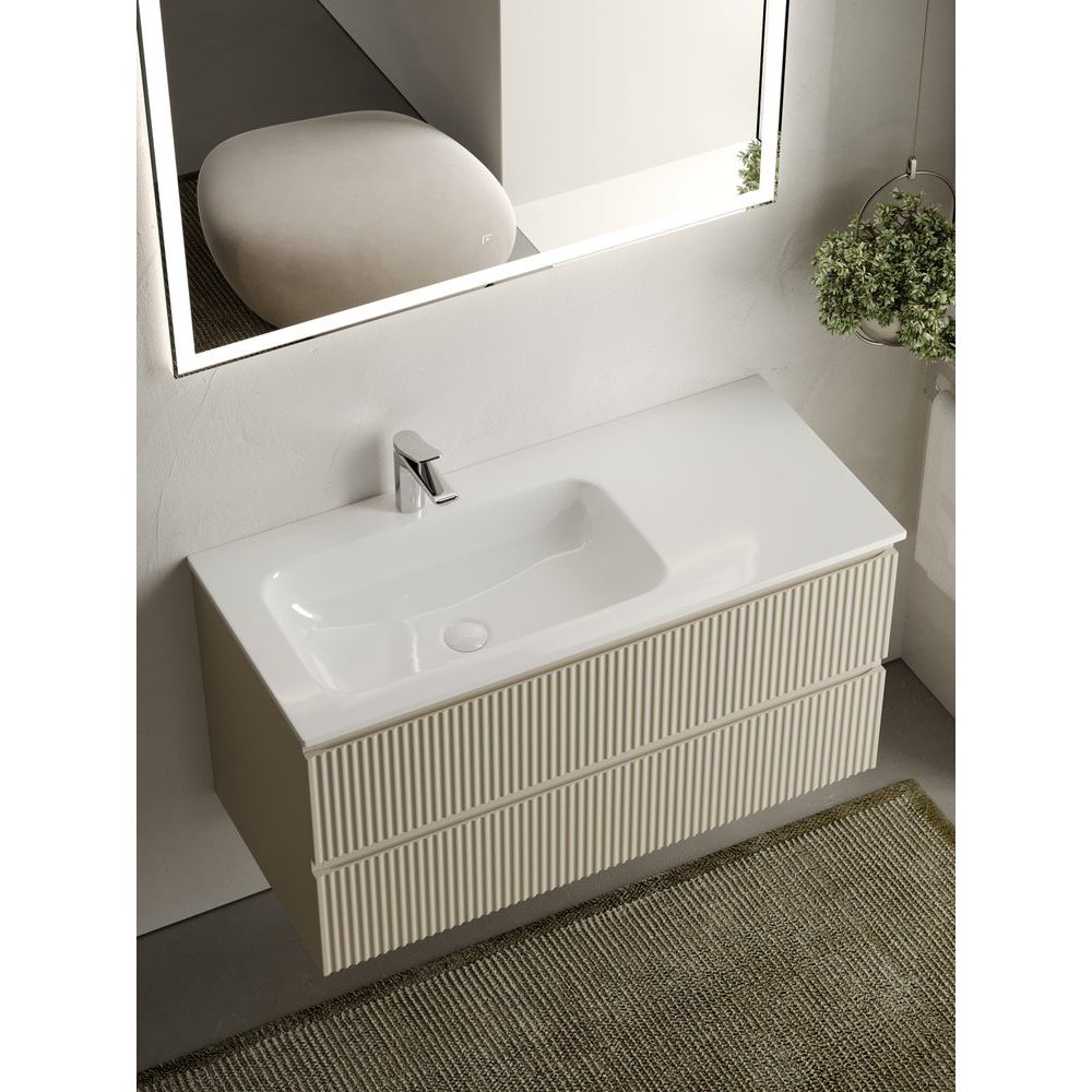 Купить Мебель для ванной Sancos Snob R 100 см, L, beige soft в Москве с доставкой Мебель для ванной Sancos Snob R 100 см, L, beige soft