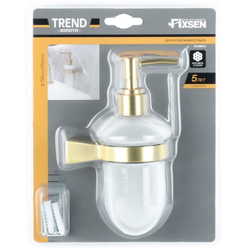Купить Дозатор Fixsen Trend Gold матовое золото в Москве с доставкой Дозатор Fixsen Trend Gold матовое золото