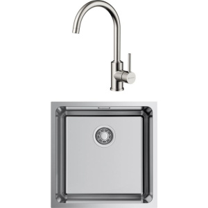 Комплект Мойка кухонная Omoikiri TADZAVA 44-U-IN Quadro нержавеющая сталь + Смеситель Shinagawa BN нержавеющая сталь Комплект Мойка кухонная Omoikiri TADZAVA 44-U-IN Quadro нержавеющая сталь + Смеситель Shinagawa BN нержавеющая сталь