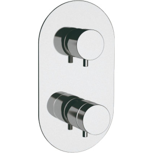 Термостатический смеситель Remer Elegance NT92 С ВНУТРЕННЕЙ ЧАСТЬЮ, для ванны с душем, 2 потребителя