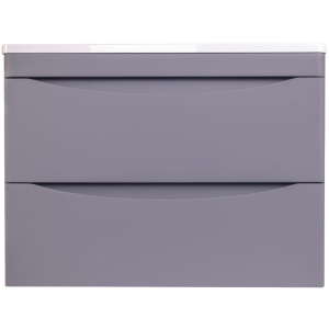 Тумба с раковиной Style Line Бергамо Мини 70 Люкс Plus подвесная, антискрейтч серая Тумба с раковиной Style Line Бергамо Мини 70 Люкс Plus подвесная, антискрейтч серая