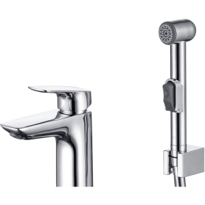 Смеситель для раковины Акватек Вега AQ1012CR с гигиеническим душем, хром