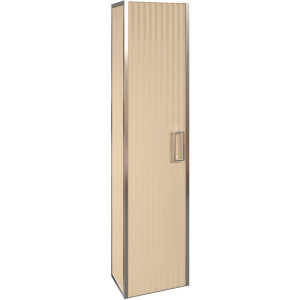 Шкаф-пенал Armadi Art Monaco подвесной, капучино глянец, хром