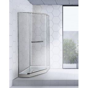 Душевой уголок Ceruttispa ZP101T 100x100, профиль хром