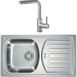 Комплект Мойка кухонная Alveus Basic 150 сталь + Смеситель Siros 1132901 брашированная сталь Комплект Мойка кухонная Alveus Basic 150 сталь + Смеситель Siros 1132901 брашированная сталь