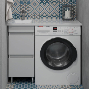 Тумба с раковиной Stella Polar Мадлен 100 под стиральную машину L