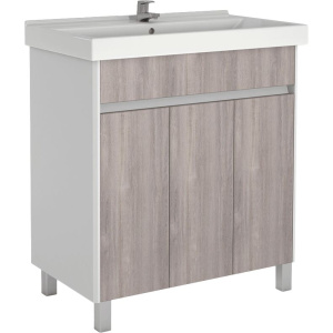 Тумба с раковиной Домино Uno 80 дуб серый Тумба с раковиной Домино Uno 80 дуб серый