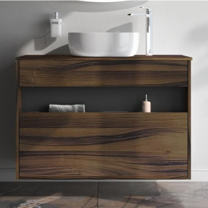 Тумба с раковиной AM.PM Func 100 дуб крафт, со столешницей, раковина M8FWCC30430WG