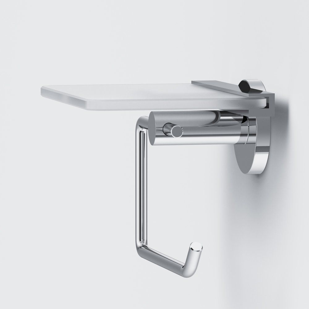 Купить Держатель туалетной бумаги AM.PM X-Joy A85A341500 с полкой для телефона, хром в Москве с доставкой Держатель туалетной бумаги AM.PM X-Joy A85A341500 с полкой для телефона, хром