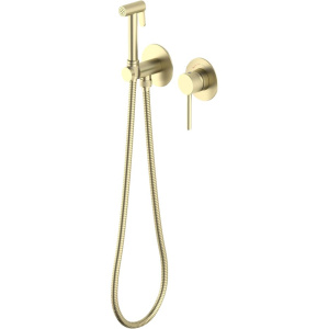 Гигиенический душ Timo Saona 2339/17SM со смесителем, С ВНУТРЕННЕЙ ЧАСТЬЮ, с защитой от ожогов, матовое золото