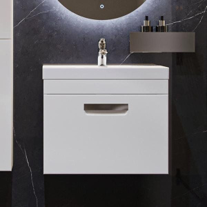 Тумба с раковиной Velvex Estea 60.1Y белая матовая