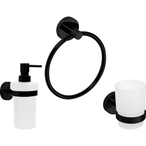 Набор Bemeta Dark Дозатор 104109010 + Стакан 104110010 + Полотенцедержатель