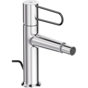 Смеситель для биде Jacob Delafon Odeon Rive Gauche E21033-BL-CP хром, черный Смеситель для биде Jacob Delafon Odeon Rive Gauche E21033-BL-CP хром, черный