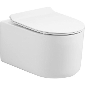 Унитаз подвесной Art&Max Rimini AM204CHR/SC безободковый, с микролифтом, белый