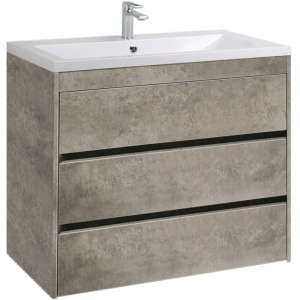 Тумба с раковиной Art&Max Family 90, напольная, Cemento Veneto