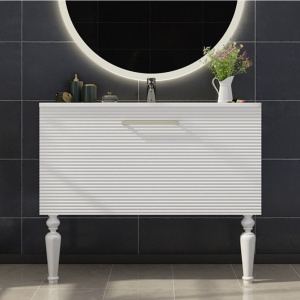 Тумба с раковиной Sanvit Эмми 3Д 100 белая