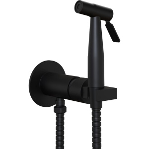 Гигиенический душ Paini Castello Round CAYO442R со смесителем, С ВНУТРЕННЕЙ ЧАСТЬЮ, черный