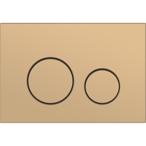 Кнопка смыва Cersanit Twins 63524 золотая матовая