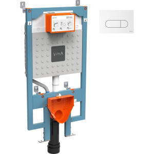Система инсталляции для унитазов VitrA V8 768-5800-01 с кнопкой смыва Root Square 740-2200 белой глянцевой Система инсталляции для унитазов VitrA V8 768-5800-01 с кнопкой смыва Root Square 740-2200 белой глянцевой