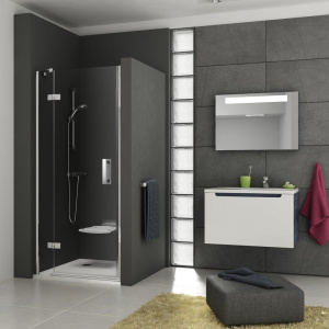 Душевая дверь в нишу Ravak Smartline SMSD2-120 B L Transparent, профиль хром