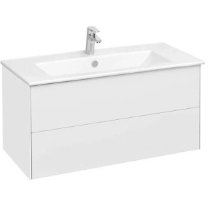 Тумба с раковиной Aquaton Сохо 100 1A2582K2AJ010 белый глянец