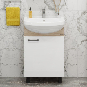 Тумба с раковиной Onika Эко 52 Black дуб сонома