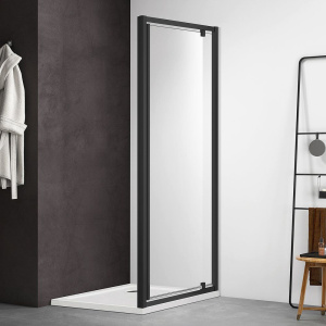 Душевая дверь в нишу Акватек AQ ARI PI 09020BL 90 см, черная матовая