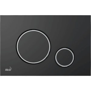 Кнопка смыва AlcaPlast Thin THIN M778 черный матовый / хром глянцевый