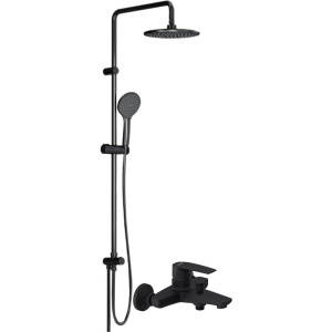 Душевая стойка AM.PM Gem F0790022 + Смеситель для ванны с душем AM.PM Gem F90A10022 черный Душевая стойка AM.PM Gem F0790022 + Смеситель для ванны с душем AM.PM Gem F90A10022 черный