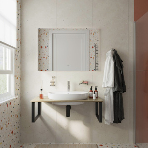 Мебель для ванной DIWO Элиста 100 светлое дерево, с раковиной Самара 0116 Мебель для ванной DIWO Элиста 100 светлое дерево, с раковиной Самара 0116