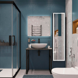 Мебель для ванной DIWO Элиста 80 чёрный мрамор, с раковиной Moduo 55 Leaf Мебель для ванной DIWO Элиста 80 чёрный мрамор, с раковиной Moduo 55 Leaf