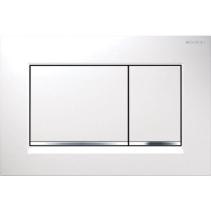 Кнопка смыва Geberit Sigma 30 115.883.KJ.1 белая, хром глянцевый Кнопка смыва Geberit Sigma 30 115.883.KJ.1 белая, хром глянцевый