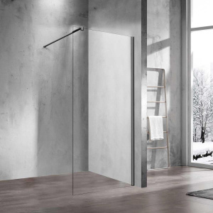 Душевая перегородка Vincea Walk-in VSW-1H700CLGM 70 см, профиль вороненая сталь, стекло прозрачное