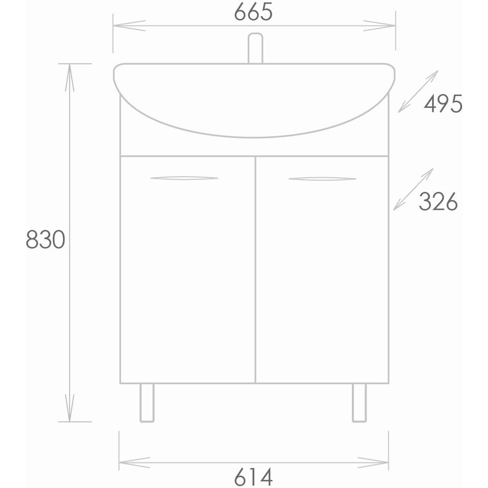 Купить Мебель для ванной Onika Стелла 65.10 в Москве с доставкой Мебель для ванной Onika Стелла 65.10