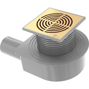 Душевой трап Boheme Smart Design, 15x15 см, золото