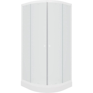 Душевой уголок Parly ZF81 80x80, с поддоном, профиль белый, стекло матовое