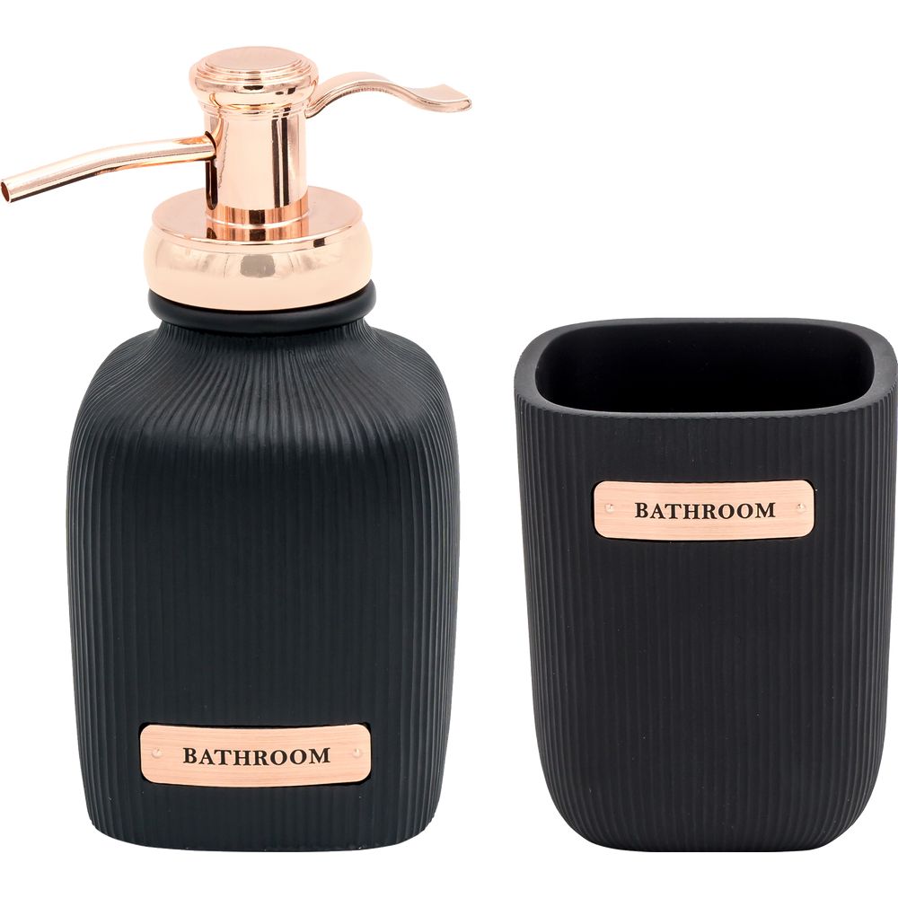 Набор Ridder Kelsey Стакан Ridder Kelsey 2242110 чёрный + Дозатор Ridder Kelsey 2242510 чёрный Набор Ridder Kelsey Стакан Ridder Kelsey 2242110 чёрный + Дозатор Ridder Kelsey 2242510 чёрный